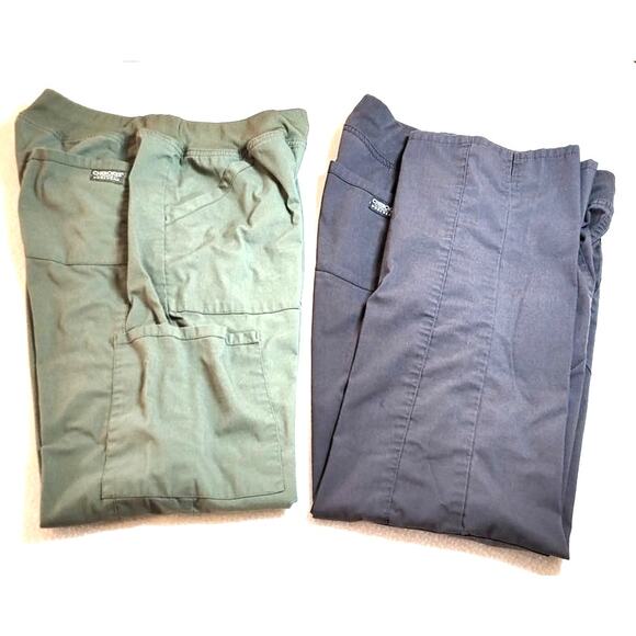 Cherokee Womens Scrub Pants WW170 Small Mid Rise Straight Leg Pants 6 Pockets - Picture 1 of 7